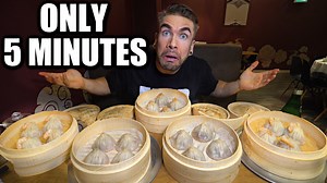 THE FASTEST DUMPLING CHALLENGE EVER? Today we try one of the quickest speed eating food challenges in the whole country! For the Chinese food challenge we had only 5 minutes to eat 20 soup dumplings of my choice including crab and shrimp Xiao Long Bao dumplings! #food #foodchallenge #dumpling #ChineseNewYear #chinesefood | Joel Hansen - Model Vs Food