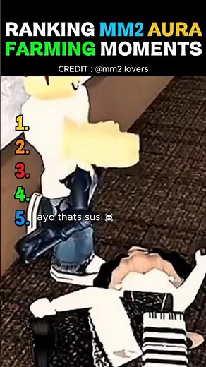 RANKING MM2 AURA FARMING MOMENTS #shorts #roblox #robloxshorts #funny