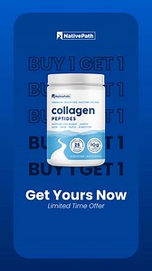 Grab your FREE collagen while supplies last! 🕒 It’s time for our once-a-year Summer Sale, where you can double every order of NativePath Grass-Fed Collagen for FREE with this EXCLUSIVE offer available on social media ONLY! With over 8 THOUSAND 5-star reviews and over 4 MILLION jars sold, this sale won’t last long. So don’t wait! independently verified. Individual results may vary. | NativePath