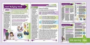 UKS2 Anti-Bullying Week Reading Comprehension Activity