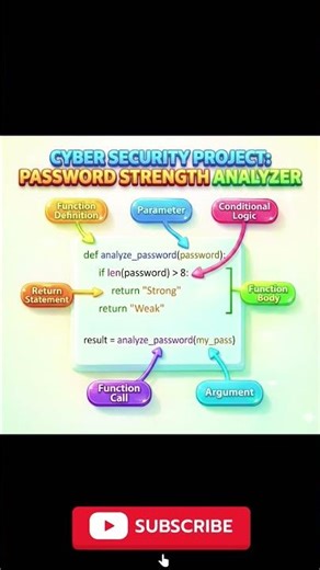 Cybersecurity Project: Python Password Checker 💻🛡️ #shorts #shortsfeed