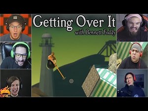Gamers Reactions to Falling Down After Passing The House (Happy vs. Angry) | Getting Over It