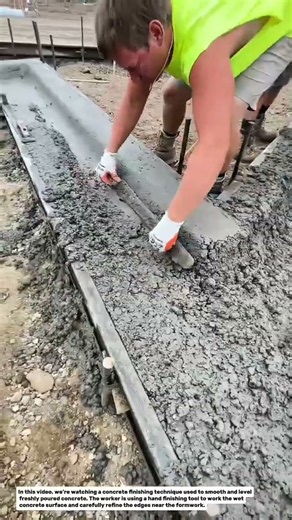 How to Smooth Fresh Concrete Like a Pro | Smart Concrete Finishing Technique.