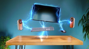 This incredible truly wireless desktop PC build even keeps your coffee hot forever