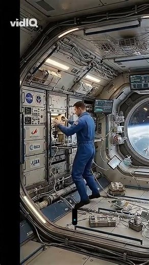 Astronauts and Robotic Arm: Space Equipment Install