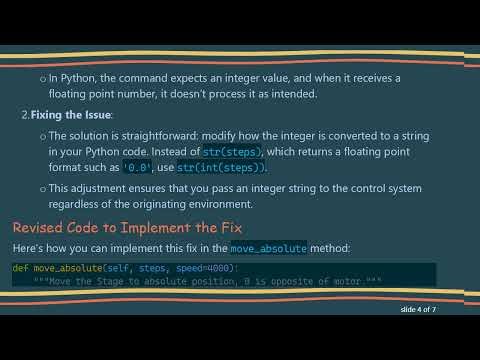 Troubleshooting Python Scripts: Fixing move_absolute(0) Issues When Called from MATLAB