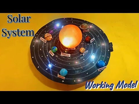 How to make 3D Solar system working model | Solar System model for school project