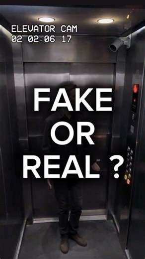 Something Appeared Behind Him in the Elevator