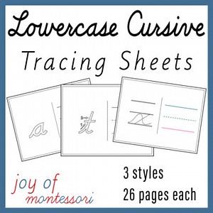 Lowercase Tracing Letters