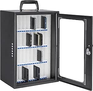 Puroma Lock Box, Large Key Lock Box Resettable Combination Lockbox, Portable Wall Mount Lockbox Security Safe Box for Outside Outdoor Home Office Door Handle House Key, Pure Black (2 Pack)