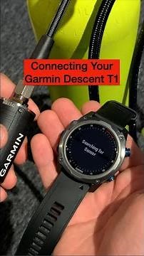 Garmin Descent T1 Connecting and Setting Up