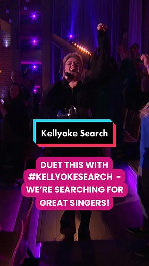 The Kelly Clarkson Show is searching for great singers! Duet this TikTok and sing along with Kelly. Use the hashtag #KellyokeSearch to show us your uniquely YOU voice! Full terms & conditions at the link on our profile, presented by Citi.