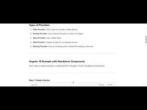 Angular 19 Tutorial #33: Master Angular Dependency Injection (DI) with Standalone Components