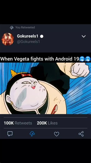 275K views · 5.5K reactions | When Vegeta fights against Android 19 | Gokureels1 | Facebook