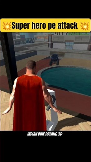 SUPER HERO PE ATTACK 💥 DRIVING#shortsfeed #gta #indianbikedriving3d #shorts #ytshorts#automobile