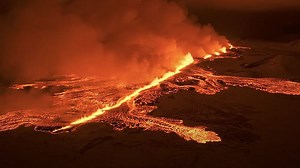 Moment TWO of nature's most amazing phenomena occur side by side