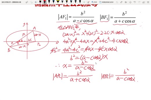 高考数学 圆锥曲线系列课程 2椭圆双曲线焦半径公式2倾斜角式