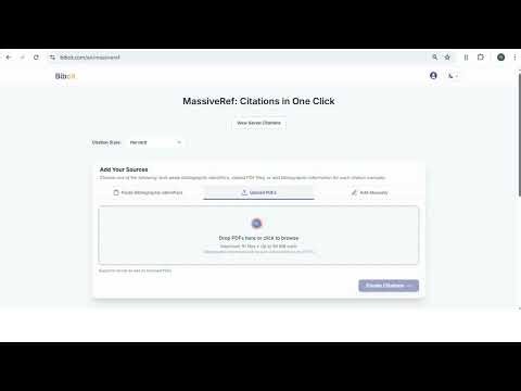 MassiveRef AI Powered Reference Manager and Citation generator : Step by Step Tutorial