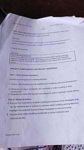 Nation-Building Project QuestionsPart 1: Short Answer Questio... | Filo