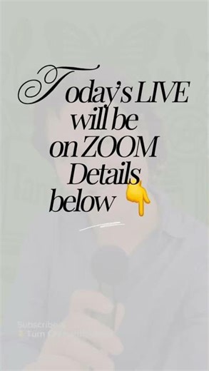 Quick change!! LIVE is on ZOOM!.. and we are very excited to see you there!
