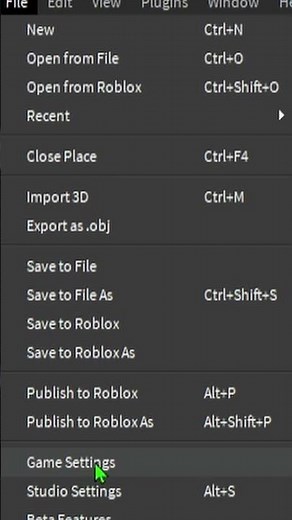 Where To Find The Game Settings In The New Roblox Studio Update #roblox #robloxstudio #tutorial
