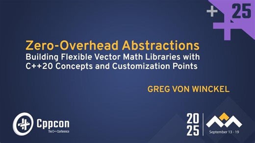Zero-Overhead Abstractions with C++20 Concepts and Customization Points | CppCon, The C++ Conference posted on the topic | LinkedIn