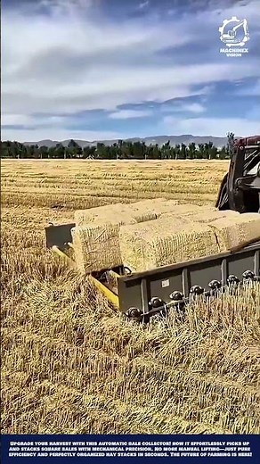 High-Speed Hay Stacking Machine Work for Large Scale Farm Harvesting and Storage