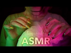 layered ASMR | "Relax" Whispering & White Noise - Scratching, Loofah, Head Massage