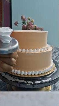 Two tier beautiful birthday cake design..🎂 #cakeshorts #pinkiscake #cakedecorating #tastycake 🥰🥰🥰