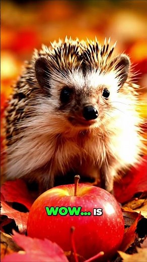 Tiny Hedgehog Eats a Giant Apple 🍎🦔 (Cutest Thing Ever)