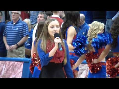 Laura Fotovich sings the KU Alma Mater