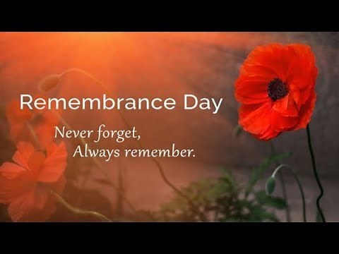 Lest We Forget - Remembrance Day 2018
