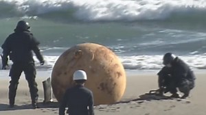 A large spherical object has washed up on a beach in southern Japan. Watch the full episode at www.skynews.com.au/flash | Sky News Australia