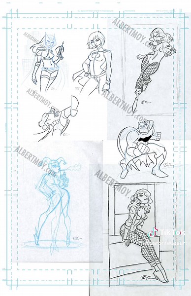 #Inking #BruceTimm sketches. #drawing #sketching #penandink #comicbookart #comicbooks #comics #comicart #comicbookart