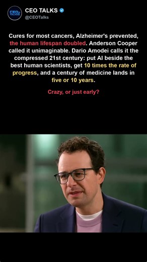 Dario Amodei: A Century Of Medicine In Five To Ten Years #Shorts