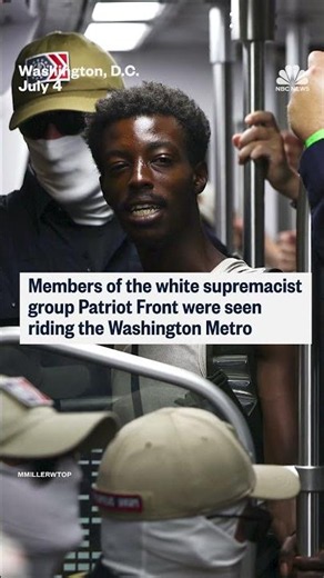 Masked men seen demonstrating outside Union Station in Washington, D.C.