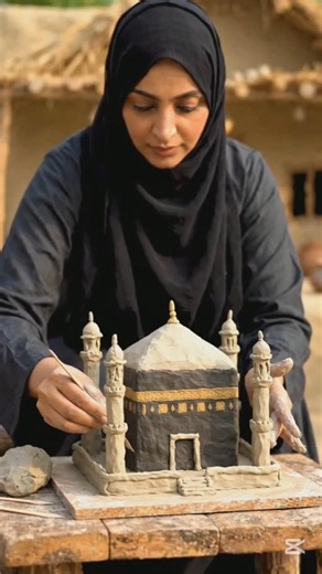 Masjid al haram Clay art | Islamic art | Miniature Kaba art work | Ya Nabi Salam Alaika #shorts