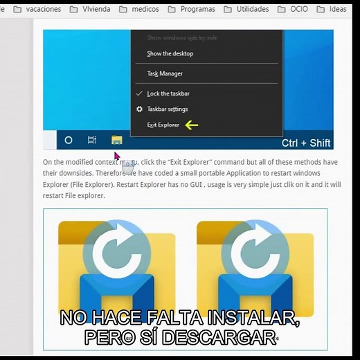 Cómo reiniciar el Explorador de archivos con un clic en Windows 10 y Windows 11