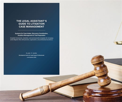 Litigation Case Management Guide for Legal Assistants | Checklists, Templates & Workflows PDF - Etsy