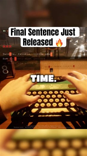 The most intense typing game just released 🔥 #finalsentence #indiegame #finalsentencepartner