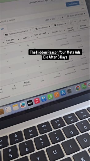 Your ads work for 3 days. Then suddenly... dead. You’re not crazy. And it’s not the algorithm “hating you.” Here’s what’s actually happening: You’re optimizing for clicks and cheap leads. So Meta keeps finding you… clickers and cheap leads. Not buyers. Not people who show up. Just scrollers who fill a form and ghost. The algorithm learns from your signals. And you’ve been teaching it wrong. That’s why every time you scale, costs spike. That’s why performance swings wildly. That’s why your “winni