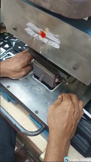 Embossing on leather #leathercompany #machine #sewing #trendingshorts