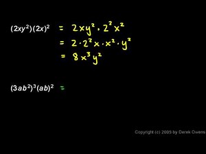 Prealgebra 10.4a - Multiplying Monomials