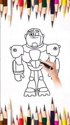 How to Draw Cyborg | Easy Drawing Tutorial for Kids and Beginners