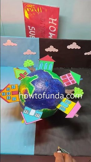 day and night working model - #shorts - - science project - howtofunda