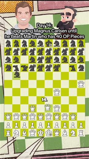 Magnus Carlsen's 14 Queens vs. Martin's Illegal Moves
