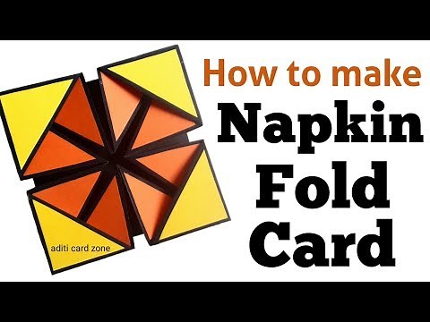 How to make Napkin fold card | Birthday greeting card ideas | Friendship Day Card |