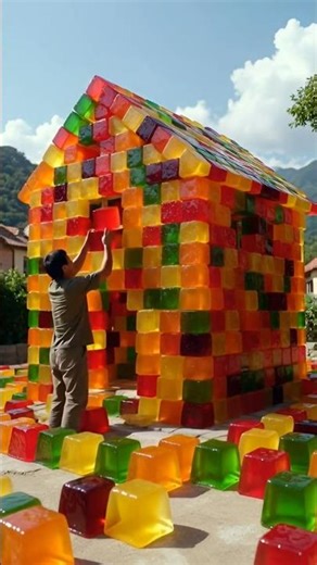 Amazing Jelly Fruit House Build! So Satisfying 🤯