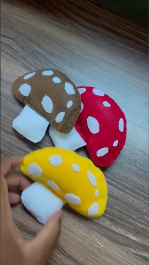 How to Sew a Felt Mushroom Plush - Easy DIY Tutorial #short