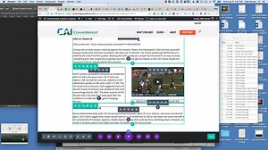 Add text under video